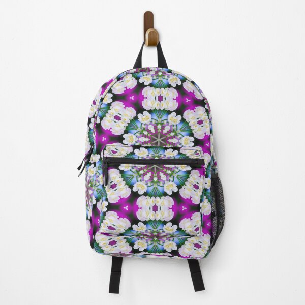 Item preview, Purpel blue white checked flowery pattern designed and sold by Katho Menden.
