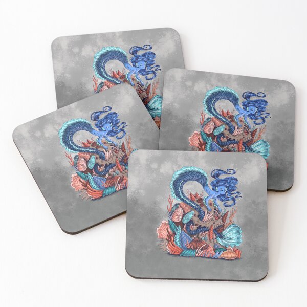 Item preview, Blue Mermaid Skull Home  designed and sold by Marta Tesoro.