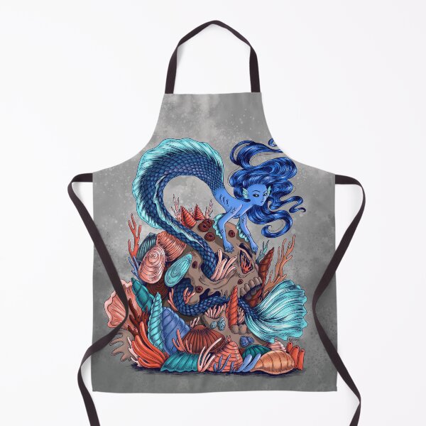 Item preview, Blue Mermaid Skull Home designed and sold by Marta Tesoro.