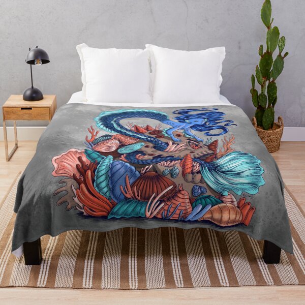 Item preview, Blue Mermaid Skull Home designed and sold by Marta Tesoro.