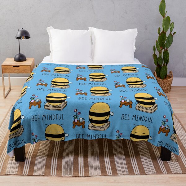 Item preview, Bee Mindful - Sky Blue designed and sold by ImperfectLife.