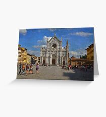 Piazza Santa Croce - Firenze Greeting Card