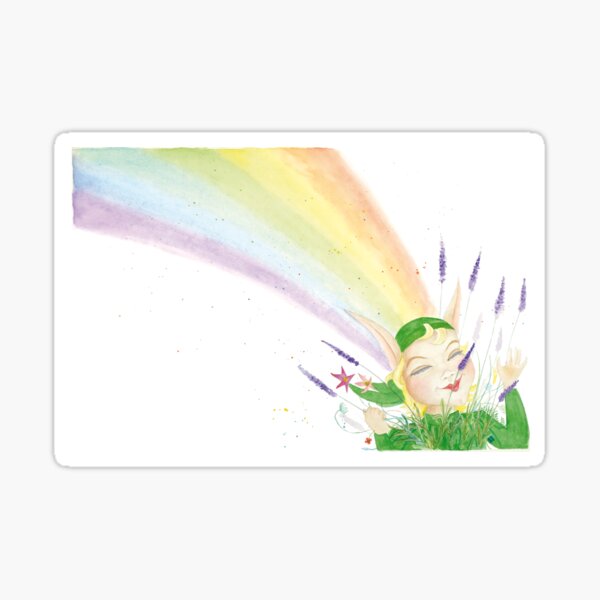Der grüne Elf – Regenbogen Sticker
