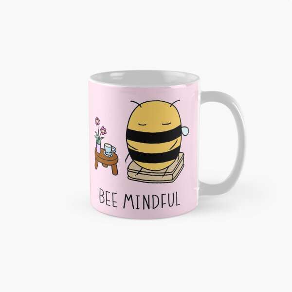 Item preview, Bee Mindful - Pink designed and sold by ImperfectLife.