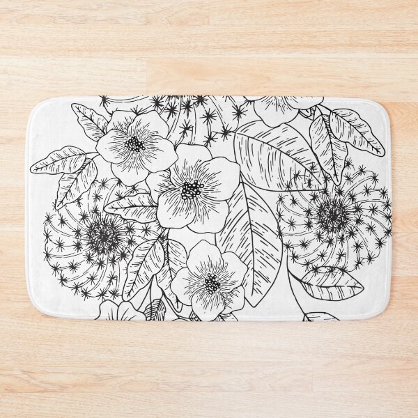 Item preview, *Flowers black and white pattern* designed and sold by Berezabella.