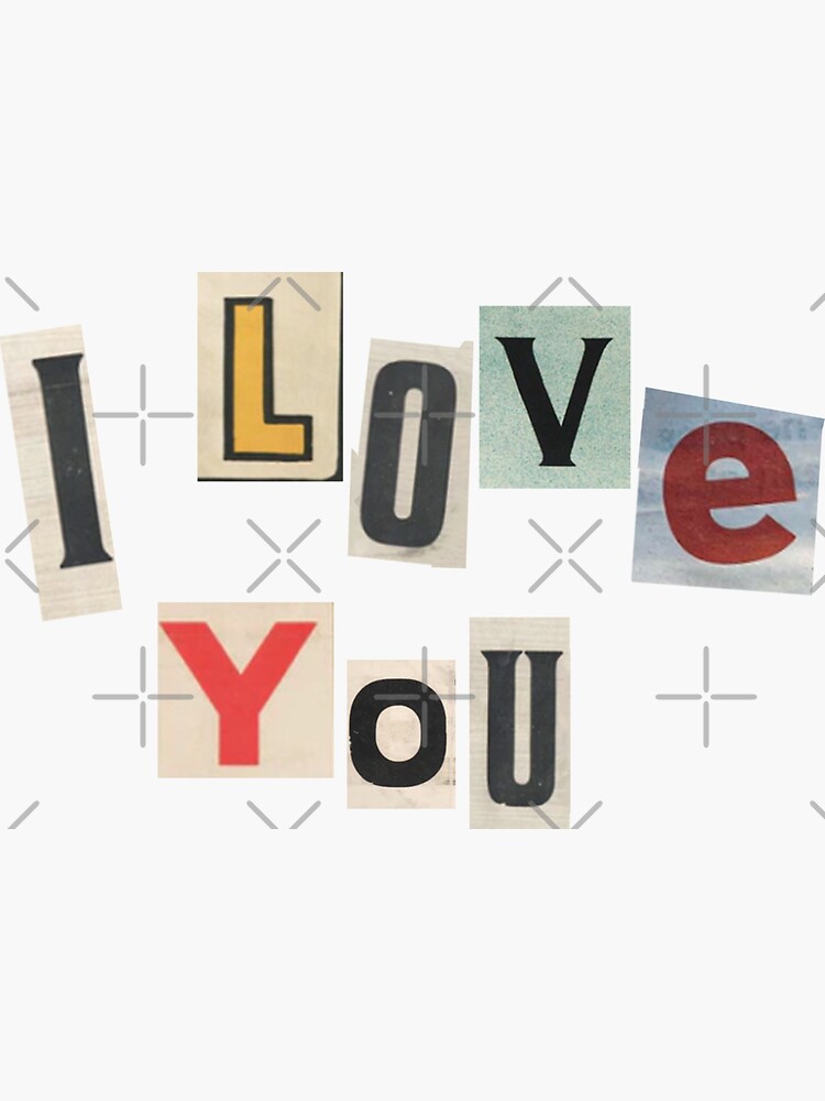 I Love You NewsPaper  Sticker