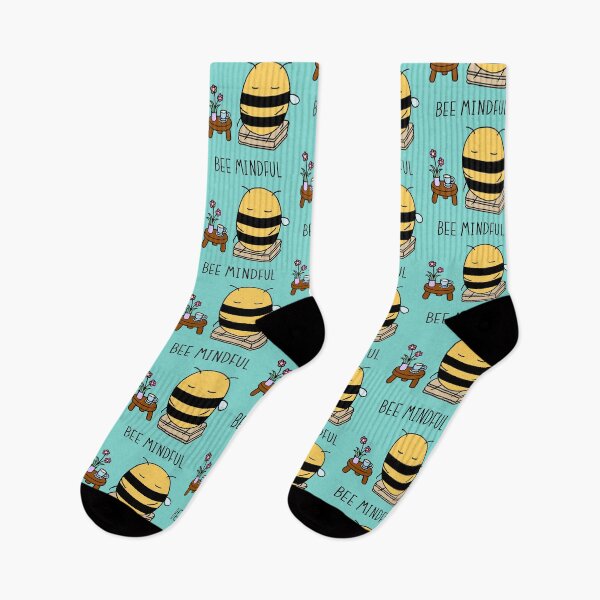 Item preview, Bee Mindful - Turquoise designed and sold by ImperfectLife.