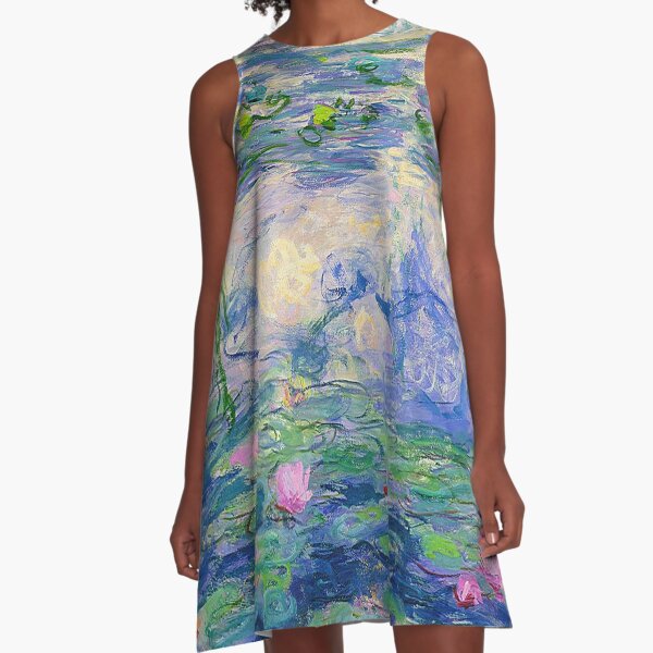 Water Lilies - Claude Monet A-Line Dress
