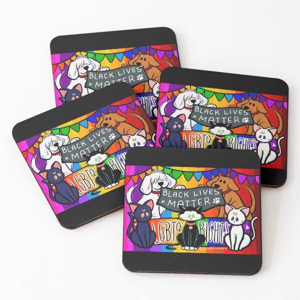 Item preview, Animals for BLM and LGBTQIA Rights designed and sold by gogenevieve.