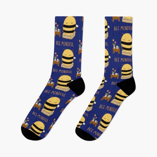 Item preview, Bee Mindful - Midnight Blue designed and sold by ImperfectLife.