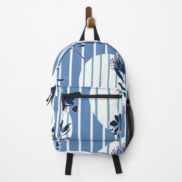 Item preview, BLUE FLORAL STRIPES designed and sold by MallsD.