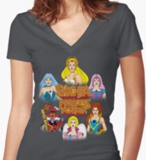 She-Ra Princess of Power - Girls of The Great Rebellion - Color Fitted V-Neck T-Shirt