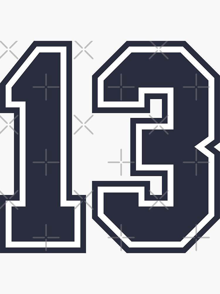 13 number jersey' Sticker