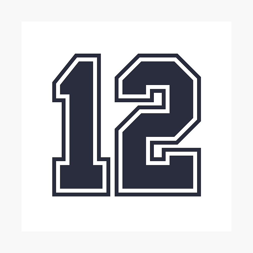 Twelve Jersey Number Sports 12 | Art Board Print