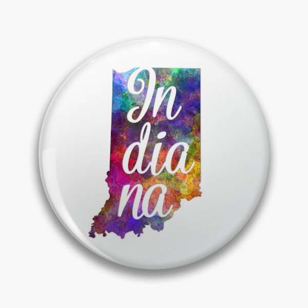 Item preview, Indiana US State in watercolor text cut out designed and sold by paulrommer.