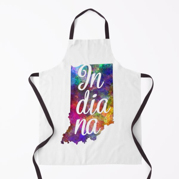 Item preview, Indiana US State in watercolor text cut out designed and sold by paulrommer.