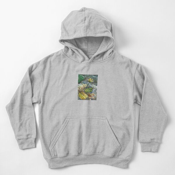 Yellow Waterlily Kids Pullover Hoodie