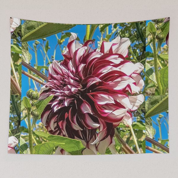 Item preview, Red and White Dahlia  designed and sold by PepperMendez.