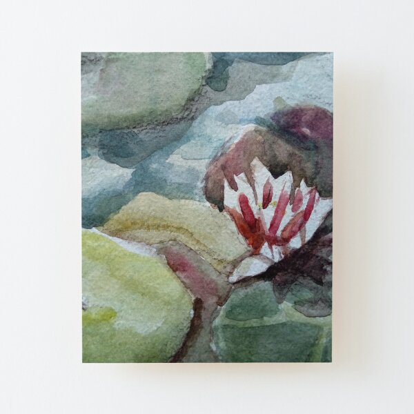 Pink waterlily Wood Mounted Print
