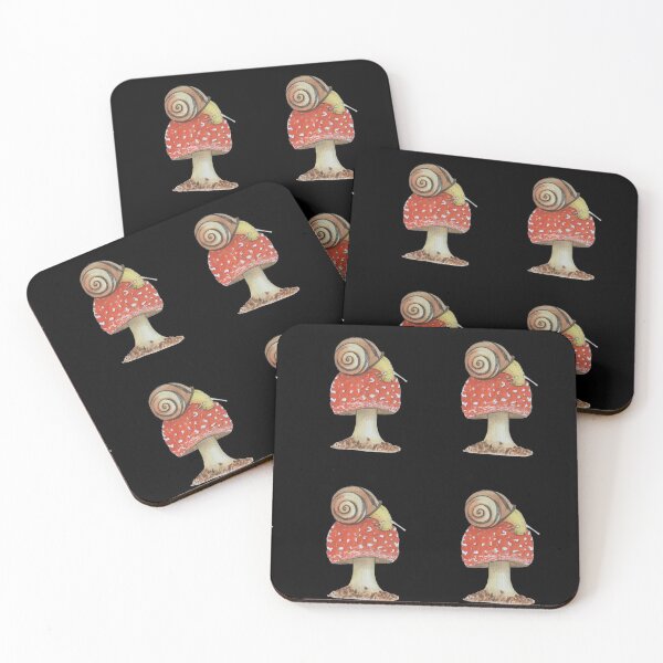 Item preview, Snail and mushroom stickers designed and sold by Littlemoliart.