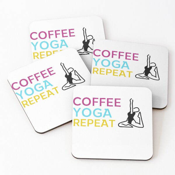 Item preview, Coffee Yoga Repeat designed and sold by FernwehTrail.