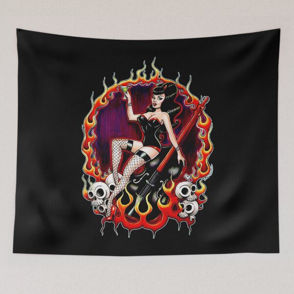 Item preview, Rockabilly Rockabella (Black) designed and sold by Isobel Von Finklestein.