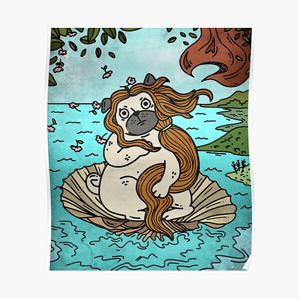 The Birth Of Pug Poster