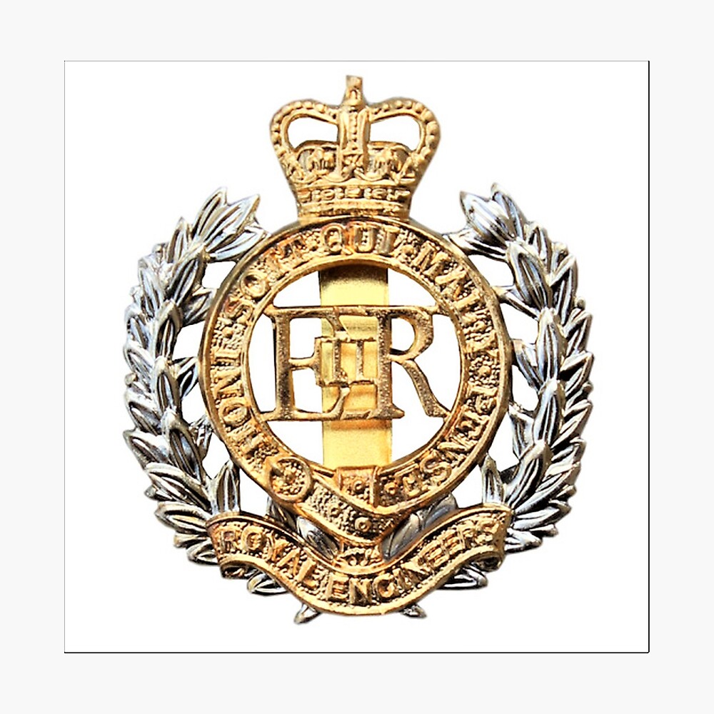 REME Framed British Military Insignia Print Cap Badge Army Electrical Art 