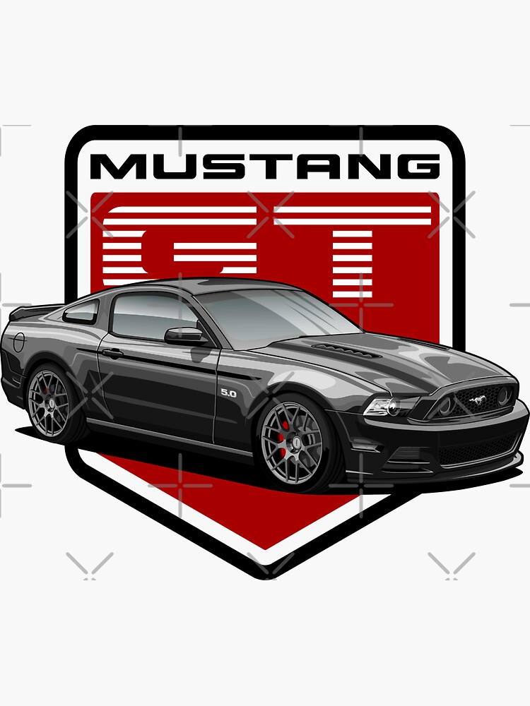 Black Mustang GT Sticker