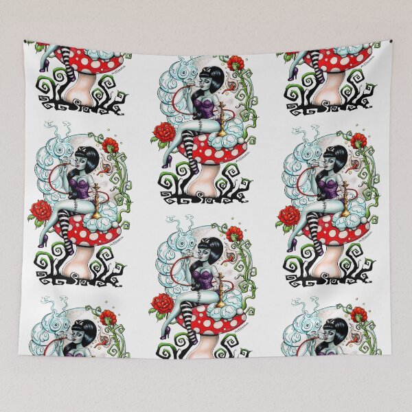 Item preview, Alice in Zombieland - schmokin Caterpillar (white) designed and sold by Isobel Von Finklestein.