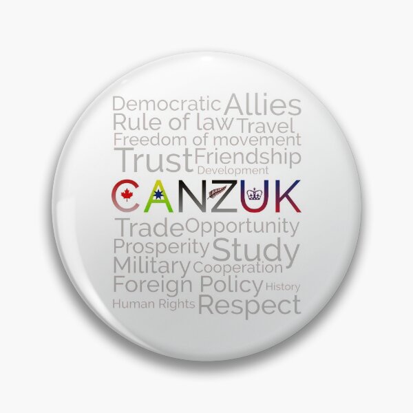 CANZUK: Affiliated Words With Symbols Pin