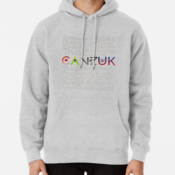 CANZUK: Affiliated Words With Symbols Pullover Hoodie