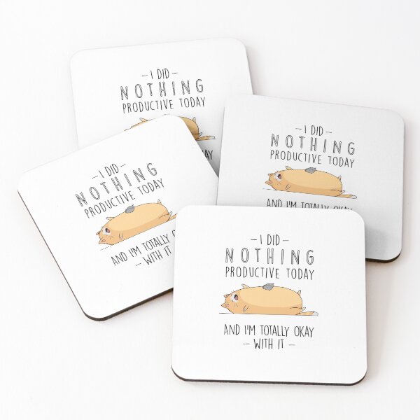 Item preview, I did nothing productive today, and I’m totally okay with it (white) designed and sold by Think-Kitten.