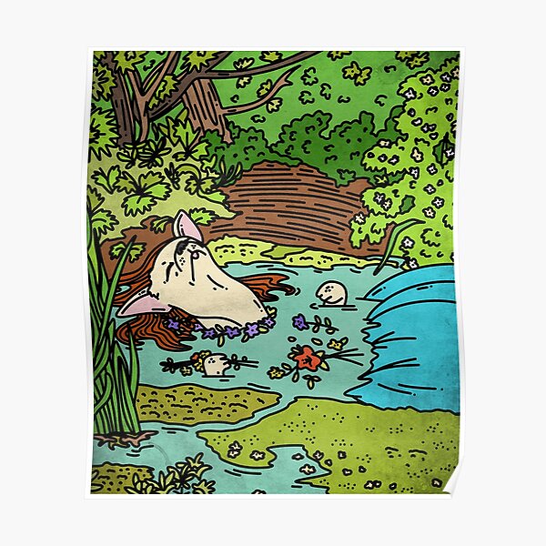 Ophelia Pug Poster