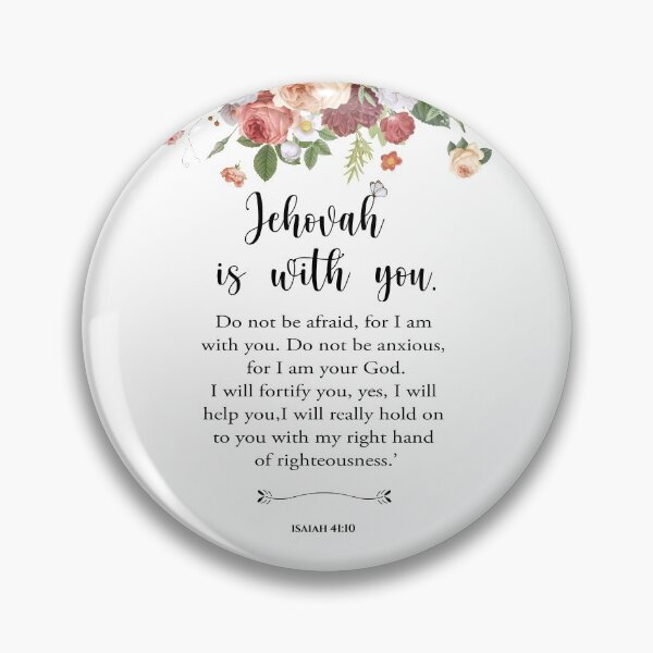 Artikelvorschau, Jehova ist bei dir - Blumenbibelvers Jesaja 41:10 entworfen und verkauft von KA DESIGNS.