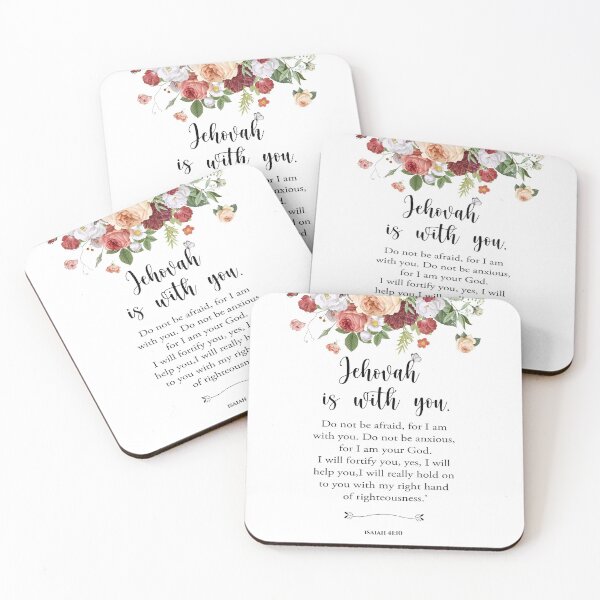 Item preview, JEHOVAH is with you - Floral Bible Verse Isaiah 41:10 designed and sold by KA DESIGNS.