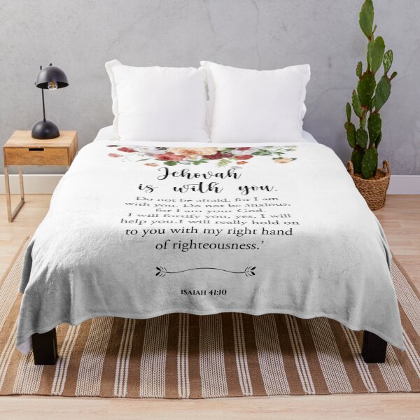 Item preview, JEHOVAH is with you - Floral Bible Verse Isaiah 41:10 designed and sold by KA DESIGNS.