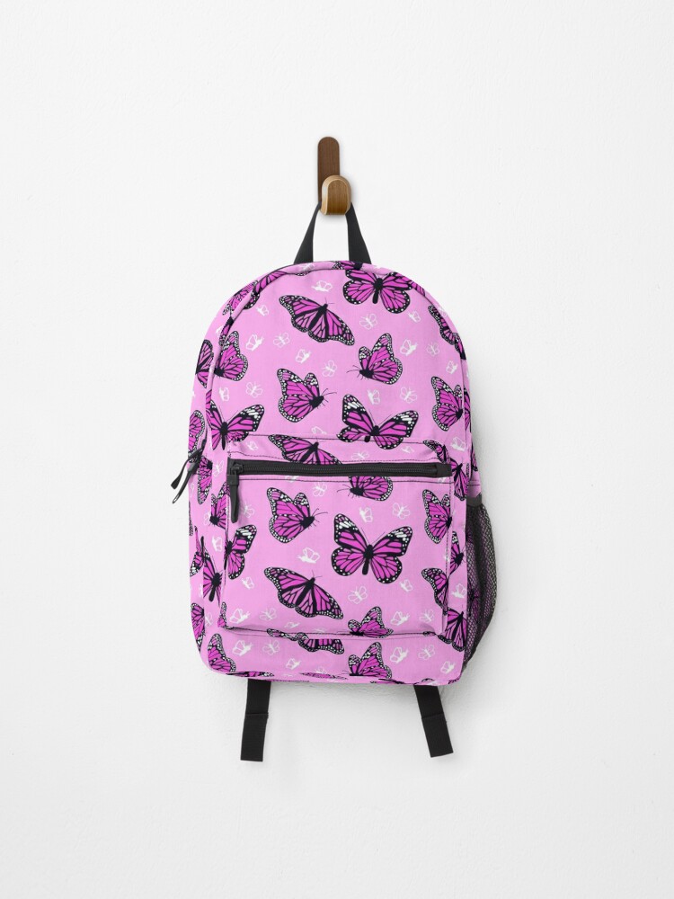 Beauty Collector Teen Girls School Backpack Pink Butterfly Floral Print  Book Bags