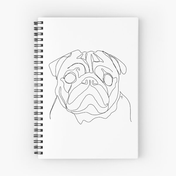 Artikelvorschau, Mops eine Linie Illustration entworfen und verkauft von noiza.