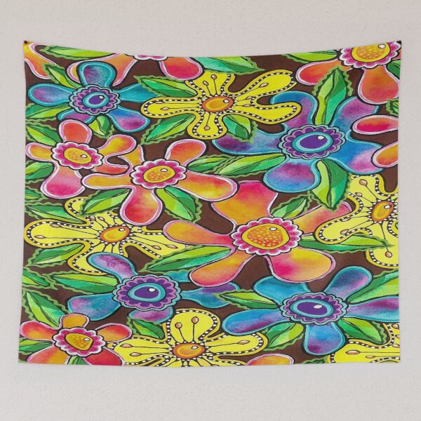 Aperçu de l'œuvre Fleurs funky (version 2) créée et vendue par Lisafrancesjudd.