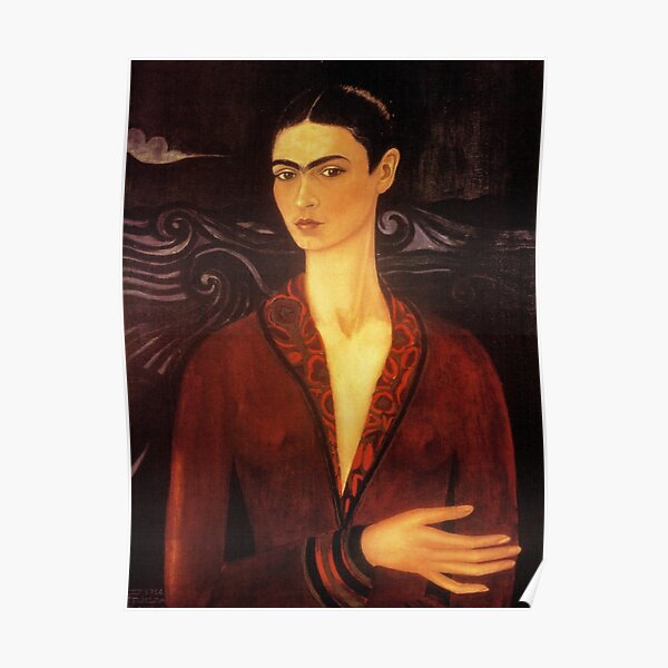 Frida Kahlo Samtkleid Selbstporträt Poster