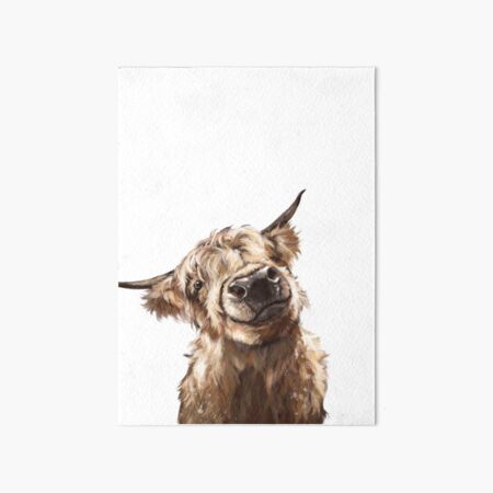 Highland Cow Art Board Print