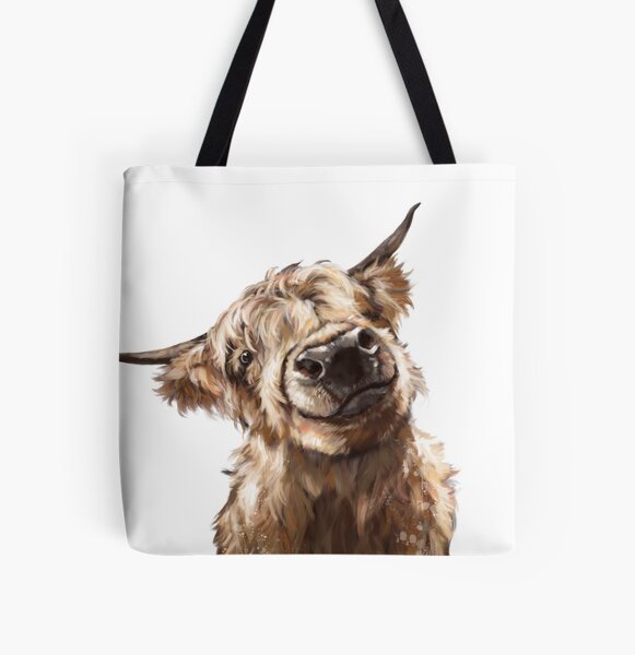 Highland Cow All Over Print Tote Bag