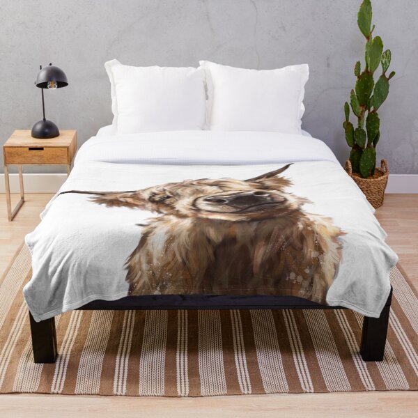 Highland Cow Throw Blanket