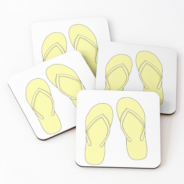 Item preview, Pastel yellow Flip flops designed and sold by L-art.