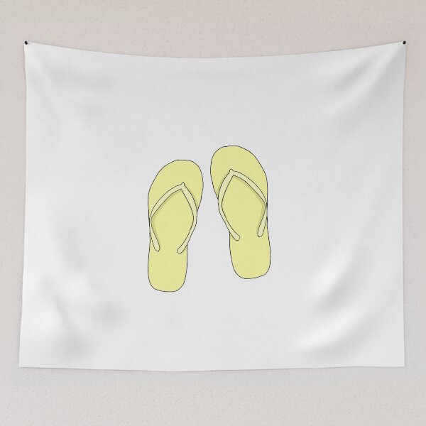 Item preview, Pastel yellow Flip flops designed and sold by L-art.
