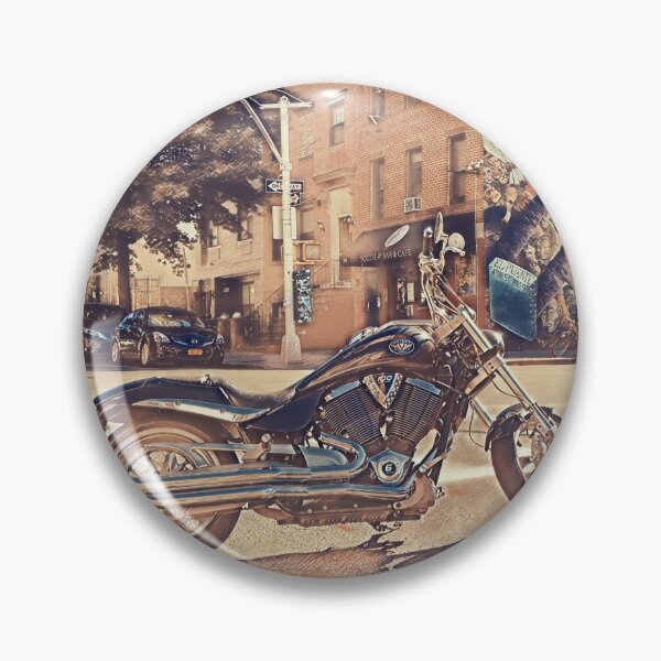 Item preview, Custom motorcycle at the corner of the street designed and sold by TwinTailDesigns.