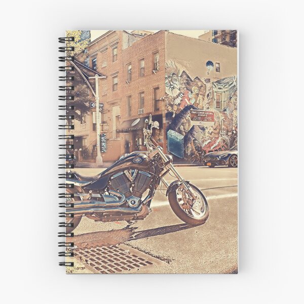 Item preview, Custom motorcycle at the corner of the street designed and sold by TwinTailDesigns.