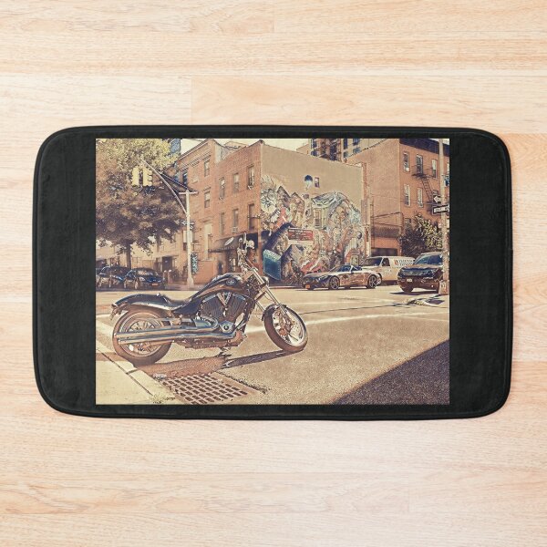 Item preview, Custom motorcycle at the corner of the street designed and sold by TwinTailDesigns.