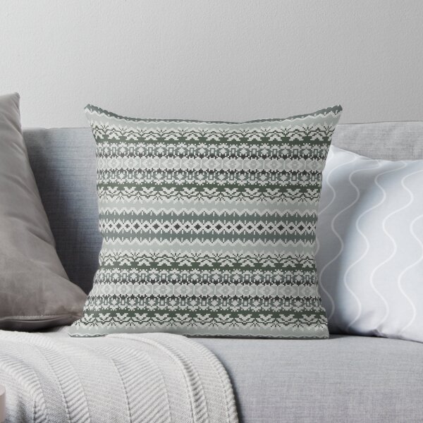 Icelandic wool pattern IV Throw Pillow